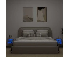 TV staliukas Sieninės TV spintelės su LED, 2vnt., ąžuolo, 30x28,5x30cm