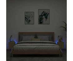 TV staliukas Sieninės TV spintelės su LED, 2vnt., ąžuolo, 30,5x35x30cm