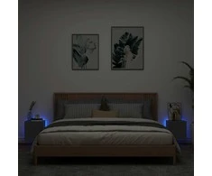 TV staliukas Sieninės TV spintelės su LED, 2vnt., juodos, 30,5x35x30cm