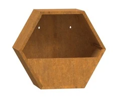 Sieniniai loveliai, 2vnt., rūdžių, 30x10x25cm, Corten plienas