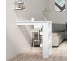 Sieninis baro staliukas, baltas, 102x45x103,5cm, mediena