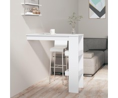 Sieninis baro staliukas, baltas, 102x45x103,5cm, mediena