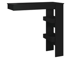 Sieninis baro staliukas, juodas, 102x45x103,5cm, mediena