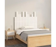 Lova Sieninis galvūgalis, baltas, 95,5x3x80cm, pušies masyvas