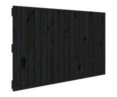 Sieninis galvūgalis, juodas, 108x3x60cm, pušies masyvas