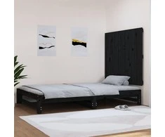 Sieninis galvūgalis, juodas, 108x3x90cm, pušies masyvas