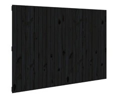 Lova Sieninis galvūgalis, juodas, 166x3x110cm, pušies masyvas