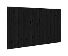 Sieninis galvūgalis, juodas, 204x3x110cm, pušies masyvas