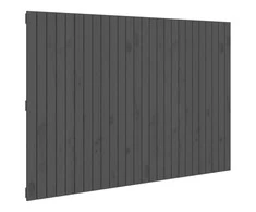 Lova Sieninis galvūgalis, pilkas, 166x3x110cm, pušies masyvas