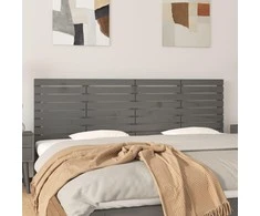 Lova Sieninis galvūgalis, pilkas, 206x3x63cm, pušies masyvas