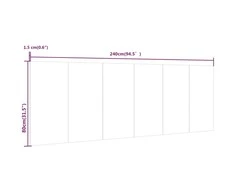 Sieninis galvūgalis, pilkas, 240x1,5x80cm, apdirbta mediena