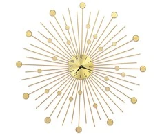 Sieninis laikrodis, auksinės spalvos, 70 cm, metalas