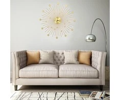 Sieninis laikrodis, auksinės spalvos, 70 cm, metalas