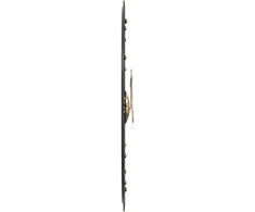 Sieninis laikrodis, juodos spalvos, 60cm, geležis