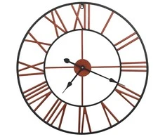Sieninis laikrodis, raudonos spalvos, 58 cm, metalas