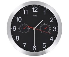 Sieninis laikrodis su kvarciniu mechanizmu, juodas, 30cm