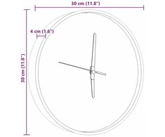 Sieninis laikrodis su šviečiančiomis rodyklėmis, mėlynas, Ø30cm