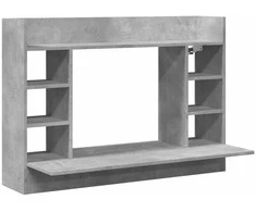 Sieninis rašomasis stalas, betono pilkas, 105x48x75cm, mediena