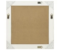 Sieninis veidrodis, baltas, 60x60cm, barokinis stilius