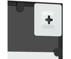 Sieninis veidrodis, juodas, 20x50cm, geležis, stačiakampis