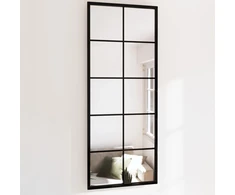 Sieninis veidrodis, juodos spalvos, 100x40cm, metalas