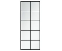 Sieninis veidrodis, juodos spalvos, 100x40cm, metalas