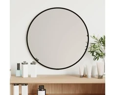 Sieninis veidrodis, juodos spalvos, 20cm skersmens, apskritas