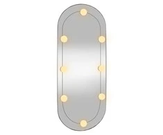 Sieninis veidrodis su LED lemputėmis, 30x70cm, stiklas