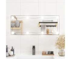 Sieninis veidrodis su LED lemputėmis, 30x80cm, stiklas