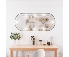 Sieninis veidrodis su LED lemputėmis, 40x90cm, stiklas