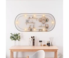 Sieninis veidrodis su LED lemputėmis, 40x90cm, stiklas