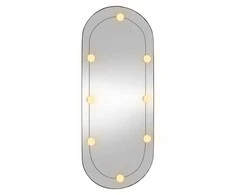 Sieninis veidrodis su LED lemputėmis, 45x100cm, stiklas