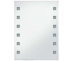 Sieninis vonios kambario veidrodis su LED, 60x80cm