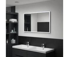 Sieninis vonios kambario veidrodis su LED, 100x60cm