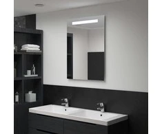 Sieninis vonios kambario veidrodis su LED, 60x80cm