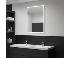 Sieninis vonios kambario veidrodis su LED, 60x80cm