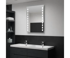 Sieninis vonios kambario veidrodis su LED, 60x80cm