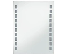 Sieninis vonios kambario veidrodis su LED, 60x80cm