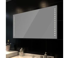 Sieninis Vonios Veidrodis su LED Apšvietimu 100 x 60 cm