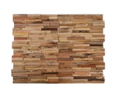 Sienos apdailos plokštės, 10vnt., perdirbtas tikmedis, 1,03m²