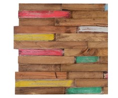 Sienos apdailos plokštės, 10vnt., tikmedžio masyvas, 1,03m²