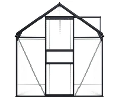 Šiltnamis, antracito spalvos, aliuminis, 4,75m²