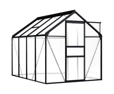 Šiltnamis, antracito spalvos, aliuminis, 4,75m²