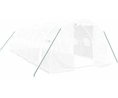 Šiltnamis su plieno rėmu, baltos spalvos, 8x3x2m, 24m²