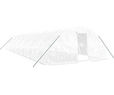 Šiltnamis su plieno rėmu, baltos spalvos, 14x5x2,3m, 70m²