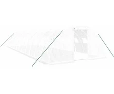 Šiltnamis su plieno rėmu, baltos spalvos, 12x4x2m, 48m²