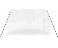 Šiltnamis su plieno rėmu, baltos spalvos, 6x4x2,85m, 24m²