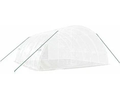 Šiltnamis su plieno rėmu, baltos spalvos, 6x6x2,85m, 36m²