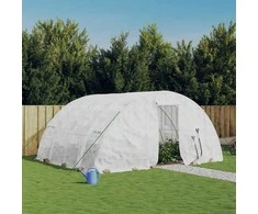 Šiltnamis su plieno rėmu, baltos spalvos, 5x4x2,3m, 20m²