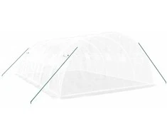 Šiltnamis su plieno rėmu, baltos spalvos, 6x4x2m, 24m²